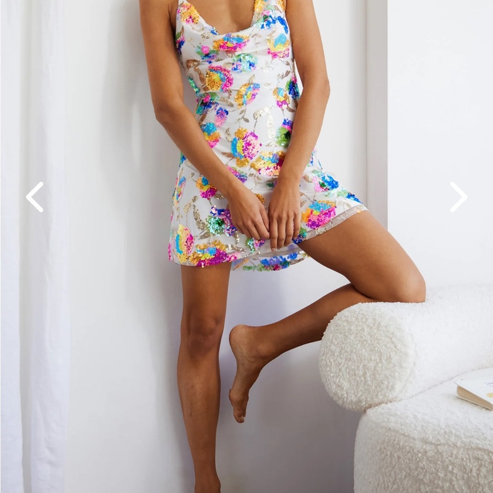 Colorful Sequin Mini Dress